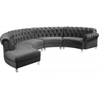 Meridian Furniture Anabella 4pc. Velvet Sectional - Sofas