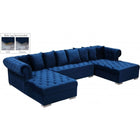 Meridian Furniture Presley 3pc. Velvet Sectional - Sofas