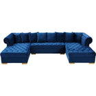 Meridian Furniture Presley 3pc. Velvet Sectional - Sofas