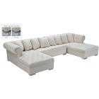 Meridian Furniture Presley 3pc. Velvet Sectional - Sofas