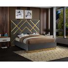 Meridian Furniture Vector Velvet Queen Bed - Bedroom Beds