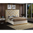 Meridian Furniture Vector Velvet Queen Bed - Bedroom Beds