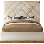 Meridian Furniture Vector Velvet Queen Bed - Bedroom Beds