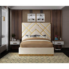 Meridian Furniture Vector Velvet Queen Bed - Bedroom Beds