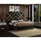 Meridian Furniture Vector Velvet Queen Bed - Bedroom Beds