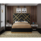 Meridian Furniture Vector Velvet Queen Bed - Bedroom Beds