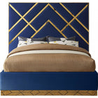 Meridian Furniture Vector Velvet Queen Bed - Bedroom Beds