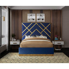 Meridian Furniture Vector Velvet Queen Bed - Bedroom Beds