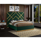 Meridian Furniture Vector Velvet Queen Bed - Bedroom Beds