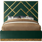 Meridian Furniture Vector Velvet Queen Bed - Bedroom Beds