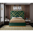 Meridian Furniture Vector Velvet Queen Bed - Bedroom Beds