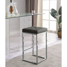 Meridian Furniture Nicola Faux Leather Counter Stool - Chrome - Stools