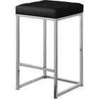 Meridian Furniture Nicola Faux Leather Counter Stool - Chrome - Stools