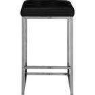 Meridian Furniture Nicola Faux Leather Counter Stool - Chrome - Stools