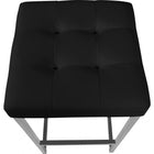 Meridian Furniture Nicola Faux Leather Counter Stool - Chrome - Stools