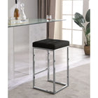 Meridian Furniture Nicola Faux Leather Counter Stool - Chrome - Stools