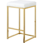 Meridian Furniture Nicola Faux Leather Counter Stool - Gold - Stools