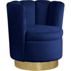 Meridian Furniture Lily Velvet Accent Chair - Navy - Chairs