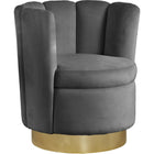 Meridian Furniture Lily Velvet Accent Chair - Grey - Chairs