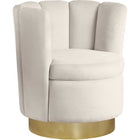Meridian Furniture Lily Velvet Accent Chair - Cream - Chairs