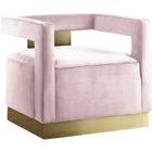 Meridian Furniture Armani Velvet Accent Chair - Pink - Chairs