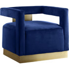 Meridian Furniture Armani Velvet Accent Chair - Navy - Chairs