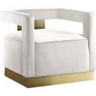 Meridian Furniture Armani Velvet Accent Chair - Cream - Chairs