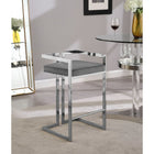 Meridian Furniture Ezra Velvet Counter Stool - Chrome - Stools