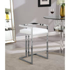 Meridian Furniture Ezra Faux Leather Counter Stool - Chrome - Stools
