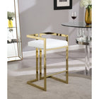 Meridian Furniture Ezra Faux Leather Counter Stool - Gold - Stools