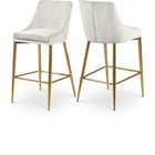 Meridian Furniture Karina Velvet Counter Stool - Gold - Stools