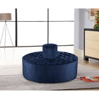 Meridian Furniture Banquet Velvet Roundabout - Ottomans