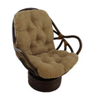 International Caravan Rattan Swivel Rocker with Micro Suede Cushion - Java - Chairs