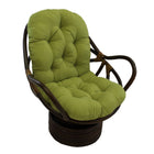 International Caravan Rattan Swivel Rocker with Micro Suede Cushion - Mojito Lime - Chairs