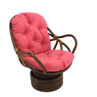 International Caravan Swivel Rocker with Twill Cushion - Bery Berry - Chairs