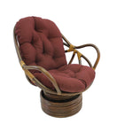 International Caravan Swivel Rocker with Twill Cushion - Burgundy - Chairs