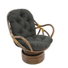 International Caravan Swivel Rocker with Twill Cushion - Black - Chairs