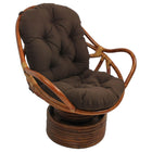 International Caravan Swivel Rocker with Twill Cushion - Chocolate - Chairs