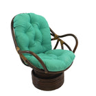 International Caravan Swivel Rocker with Twill Cushion - Emerald - Chairs