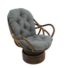 International Caravan Swivel Rocker with Twill Cushion - Grey - Chairs