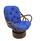 International Caravan Swivel Rocker with Twill Cushion - Royal Blue - Chairs