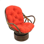 International Caravan Swivel Rocker with Twill Cushion - Red - Chairs