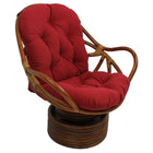 International Caravan Swivel Rocker with Twill Cushion - Ruby Red - Chairs