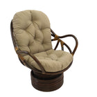 International Caravan Swivel Rocker with Twill Cushion - Toffee - Chairs