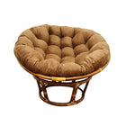International Caravan Rattan 42-Inch Papasan Chair with Micro Suede Cushion - Camel - Chairs