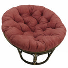 International Caravan Rattan 42-Inch Papasan Chair with Micro Suede Cushion - Red Wine - Chairs