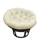 International Caravan 42-Inch Rattan Papasan Chair with Solid Twill Cushion - Eggshell - Chairs