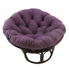 International Caravan 42-Inch Rattan Papasan Chair with Solid Twill Cushion - Grape - Chairs