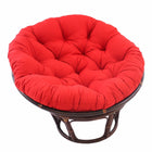 International Caravan 42-Inch Rattan Papasan Chair with Solid Twill Cushion - Red - Chairs