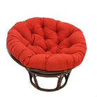 International Caravan 42-Inch Rattan Papasan Chair with Solid Twill Cushion - Ruby Red - Chairs